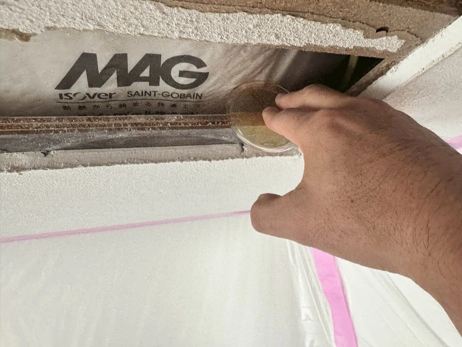 天井開口部真菌採取