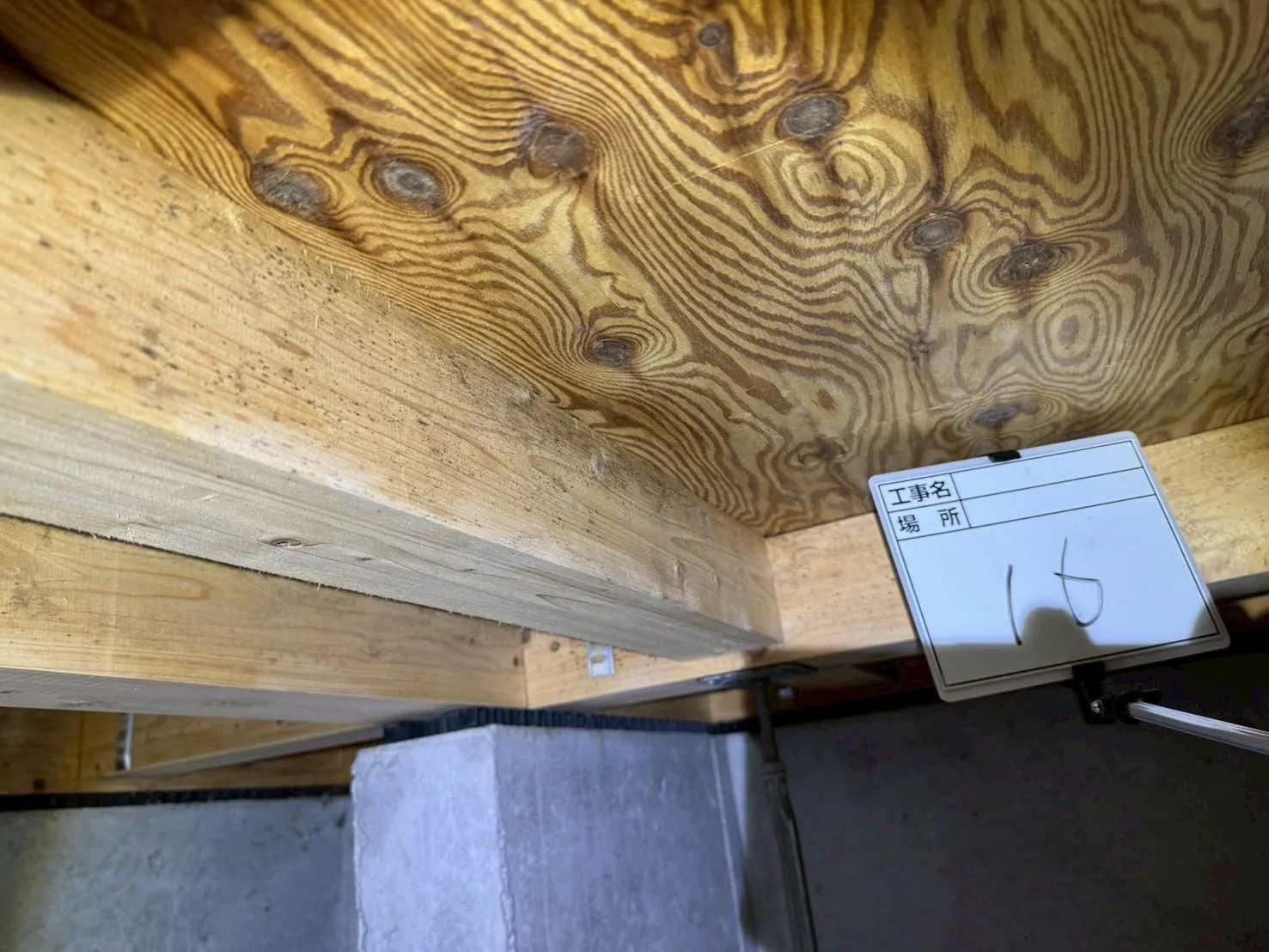 合板・大引きのカビ処理