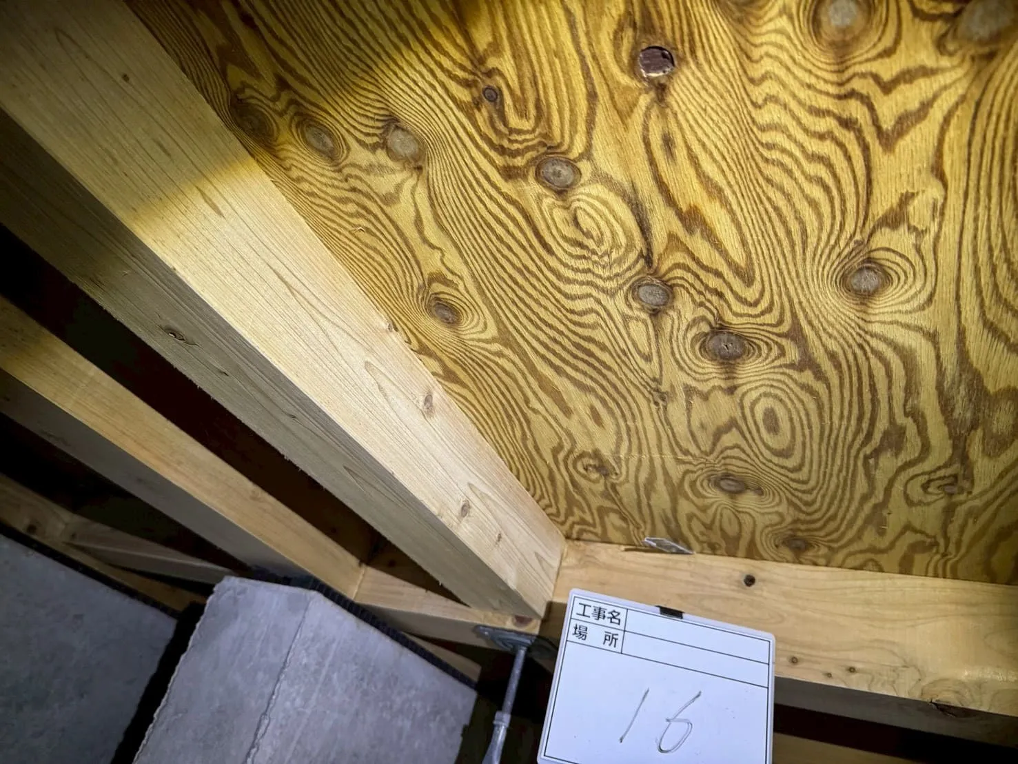 合板・大引きのカビ処理後